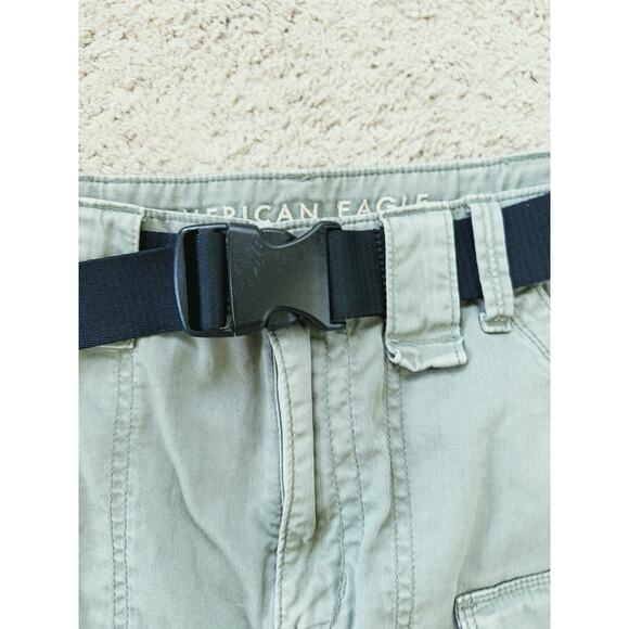 American Eagle High Rise A-Line Cargo Skirt Khaki 0 Grunge Gorpcore Utility Army - Picture 6 of 9